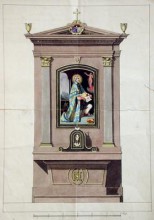 Szent István-oltár terve a soproni bencés templom számára